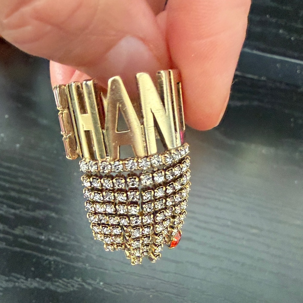 Gold-Tone Crystal Fringe Statement Ring - Women